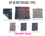 Kit de nettoyage microfibre de carbone 7pcs