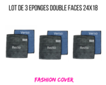 Lot de lavettes double faces 24x18