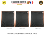 Lot de 3pcs chiffons essuyage en microfibre de carbone 50x40