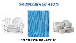 Torchon vaisselle Rose 60x40 BLEU